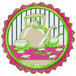 Teapots Embroidery Design 6 Teapots Embroidery Design 6